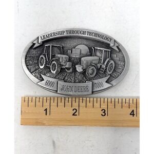 Vintage John Deere Leadership Through Technology Belt Buckle